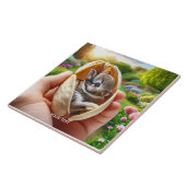 Fantasy Niedlich Baby Rabbit Garden Fliese (Seite)