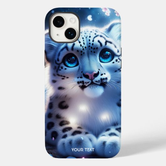 Fantasy Niedlich Baby Snow Leopard Case-Mate iPhone Hülle (Rückseite)
