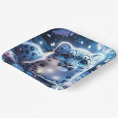 Fantasy Niedlich Baby Snow Leopard Pappteller (Gewinkelt)