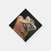 Fantasy Niedlich Baby Tiger Finger Serviette (Ecke)