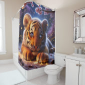 Fantasy Niedlich Baby Tiger Sakura Duschvorhang (Beispiel)