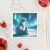 Fantasy Niedlich Bars Aurora Borealis Serviette (Beispiel)