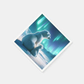 Fantasy Niedlich Bars Aurora Borealis Serviette (Ecke)
