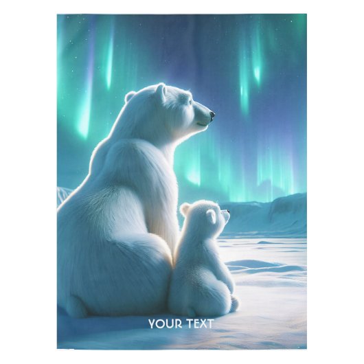 Fantasy Niedlich Bars Aurora Borealis Tischdecke (Vorderseite)