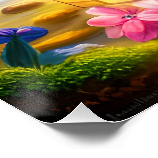 Fantasy Niedlich Bear Honey Pot Poster (Ecke)