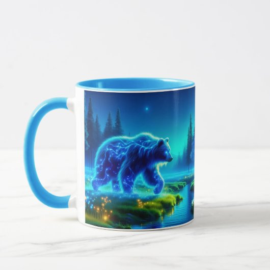 Fantasy Niedlich Bear River Meadow Tasse (Links)