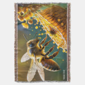 Fantasy Niedlich Bee Blume Sun Decke (Vorderseite Vertikal)