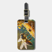 Fantasy Niedlich Bee Blume Sun Gepäckanhänger (Vorderseite vertikal)