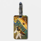 Fantasy Niedlich Bee Blume Sun Gepäckanhänger (Rückseite vertikal)