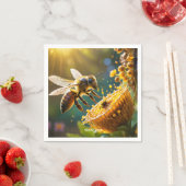 Fantasy Niedlich Bee Blume Sun Serviette (Beispiel)