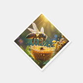 Fantasy Niedlich Bee Blume Sun Serviette (Ecke)