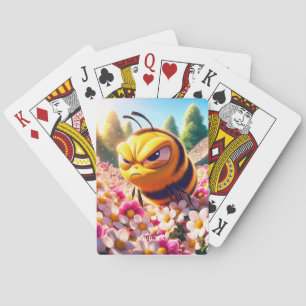 Fantasy Niedlich Bee Blume Sun Spielkarten