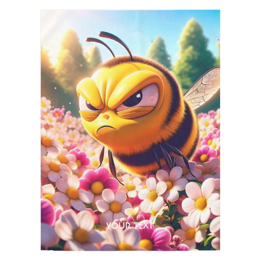 Fantasy Niedlich Bee Blume Sun Tischdecke (Vorderseite)