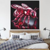 Fantasy Niedlich Bee Ruby Diamonds Leinwanddruck (Insitu (Schlafzimmer))