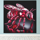 Fantasy Niedlich Bee Ruby Diamonds Leinwanddruck (Insitu (Holzboden))