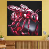 Fantasy Niedlich Bee Ruby Diamonds Leinwanddruck (Insitu (Wohnzimmer))