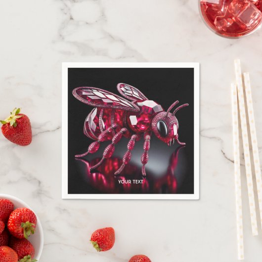 Fantasy Niedlich Bee Ruby Diamonds Serviette (Beispiel)
