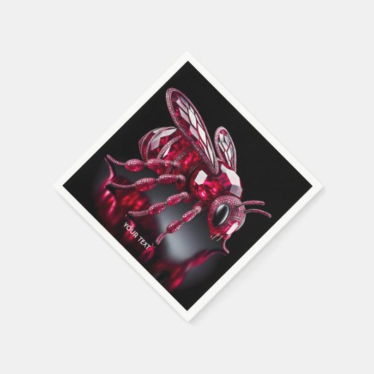 Fantasy Niedlich Bee Ruby Diamonds Serviette (Ecke)