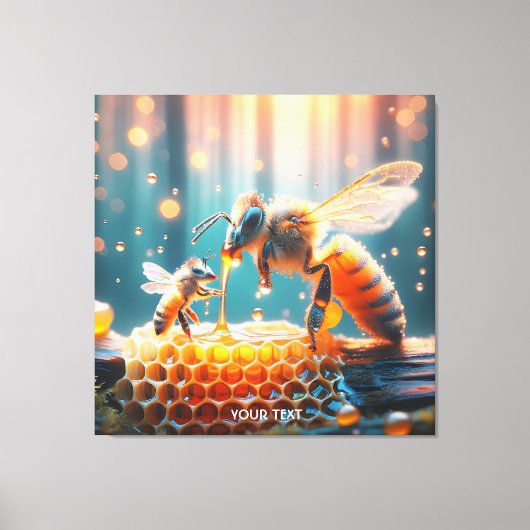 Fantasy Niedlich Bees Momma Baby Leinwanddruck (Vorderseite)