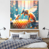 Fantasy Niedlich Bees Momma Baby Leinwanddruck (Insitu (Schlafzimmer))