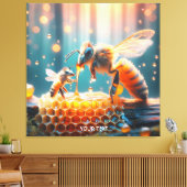 Fantasy Niedlich Bees Momma Baby Leinwanddruck (Insitu (Wohnzimmer))