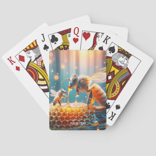 Fantasy Niedlich Bees Momma Baby Spielkarten (Rückseite)