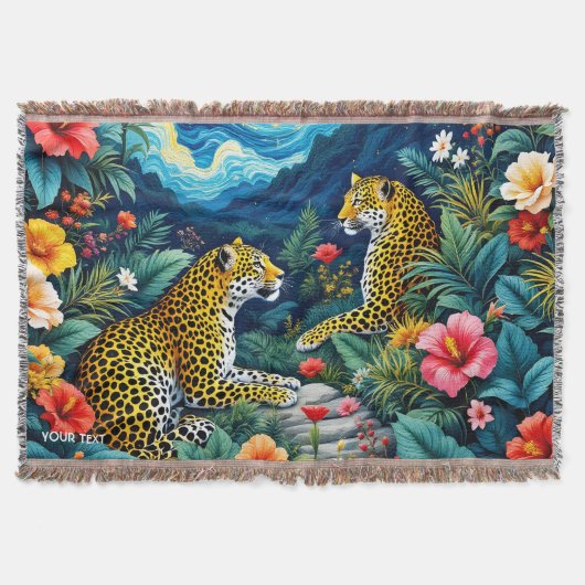 Fantasy Niedlich Big Cats Blume Decke (Vorderseite)