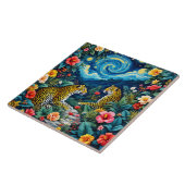 Fantasy Niedlich Big Cats Blume Fliese (Seite)