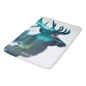 Fantasy Niedlich Big Elk Landschaft Badematte (Schrägansicht)