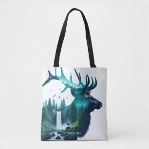Fantasy Niedlich Big Elk Landschaft Tasche