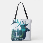 Fantasy Niedlich Big Elk Landschaft Tasche (Rückseite)
