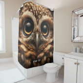 Fantasy Niedlich Big Eyes Owl Duschvorhang (Beispiel)