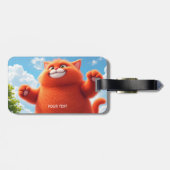 Fantasy Niedlich Big Orange Cat Gepäckanhänger (Rückseite horizontal)