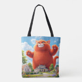 Fantasy Niedlich Big Orange Cat Tasche (Rückseite)