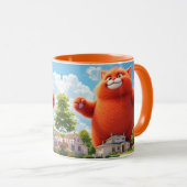 Fantasy Niedlich Big Orange Cat Tasse (VorderseiteRechts)
