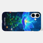 Fantasy Niedlich Biolumineszenz Blaue Blume Case-Mate iPhone Hülle (Rückseite (Horizontal))