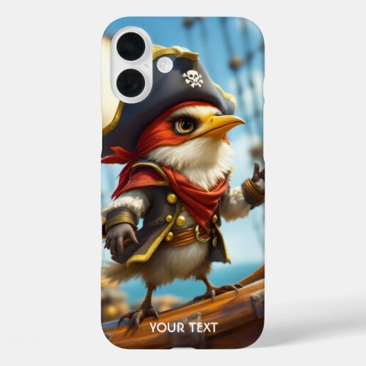 Fantasy Niedlich Bird Captain Pirate Case-Mate iPhone Hülle (Rückseite)