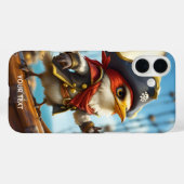 Fantasy Niedlich Bird Captain Pirate Case-Mate iPhone Hülle (Rückseite (Horizontal))