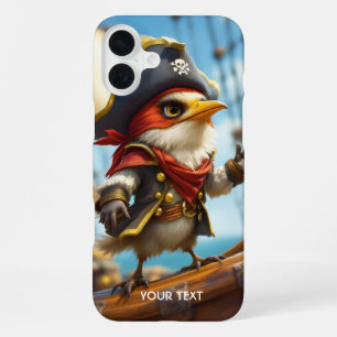 Fantasy Niedlich Bird Captain Pirate iPhone 16 Plus Hülle
