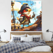 Fantasy Niedlich Bird Captain Pirate Leinwanddruck (Insitu (Schlafzimmer))