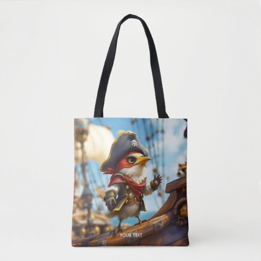 Fantasy Niedlich Bird Captain Pirate Tasche (Vorderseite)