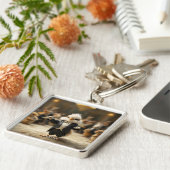 Fantasy Niedlich Bird Conduct Orchestra Schlüsselanhänger (Seite)