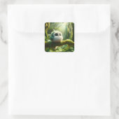 Fantasy Niedlich Bird like Creative Quadratischer Aufkleber (Tasche)