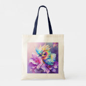 Fantasy Niedlich Bird Pink Orchid Tragetasche (Rückseite)