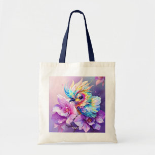Fantasy Niedlich Bird Pink Orchid Tragetasche
