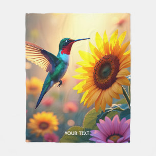 Fantasy Niedlich Bird Sunflower Blume Fleecedecke