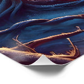 Fantasy Niedlich Birds Sunset Tree Poster (Ecke)