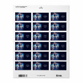 Fantasy Niedlich Black Beautiful Lady Adressaufkleber (Vorne)