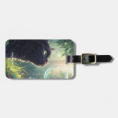 Fantasy Niedlich Black Cat Forest Gepäckanhänger (Vorderseite horizontal)