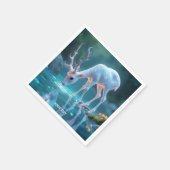 Fantasy Niedlich Blue Baby Deer Serviette (Ecke)